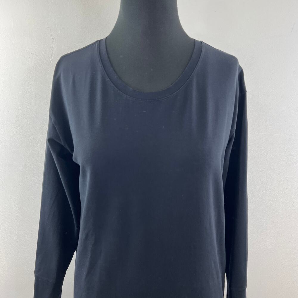 LIFE IS GOOD Crusher Flex Black Top Cotton Stretch Crew Neck Pullover Size Small - Picture 3 of 9